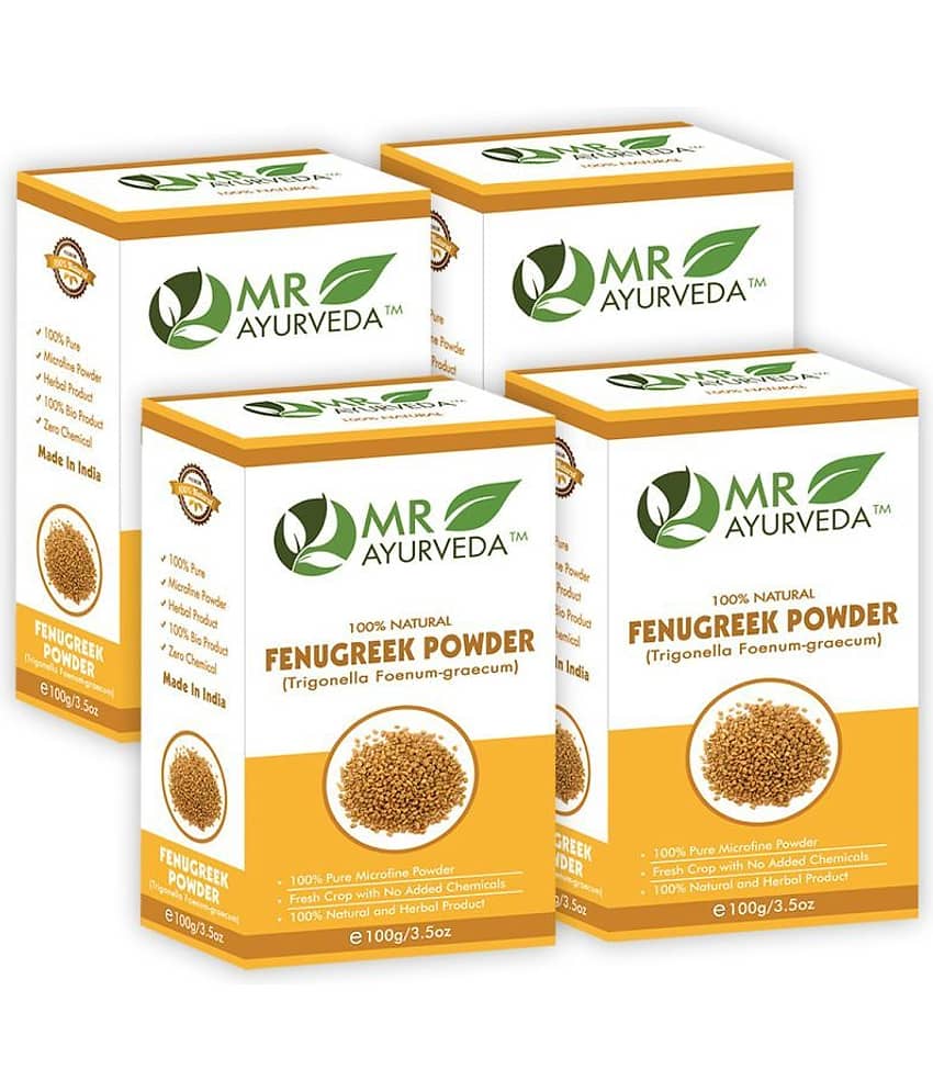 MR Ayurveda 100% Pure Fenugreek Powder Hair Scalp Treatment 400 g Pack of 4