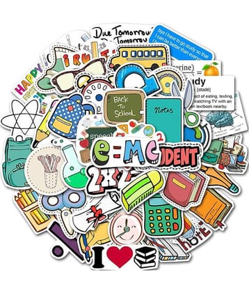 iDream Students School Activity Fun Sticker for DIY Notebook, Suitcase, Laptop, Bicycle, Helmet, Car (Set of 50)