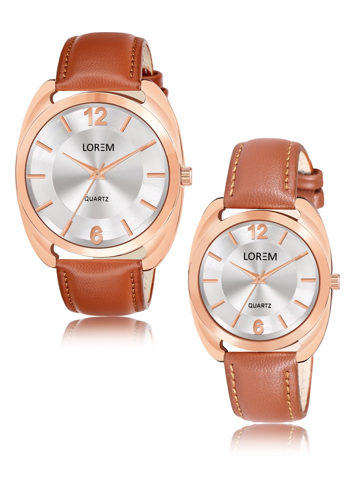 LOREM Stylish Dial Analog Watch Set for Lovely Couple-UF