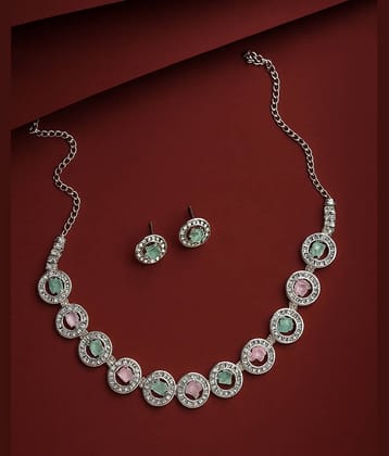 shankhraj mall Silver Metal Necklace Set ( Pack of 1 )