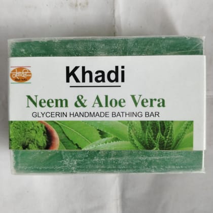 Khadi Neem & aloe vera Glycerin handmade bathing bar 