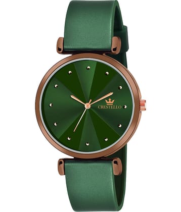 Crestello - Green Silicon Analog Womens Watch