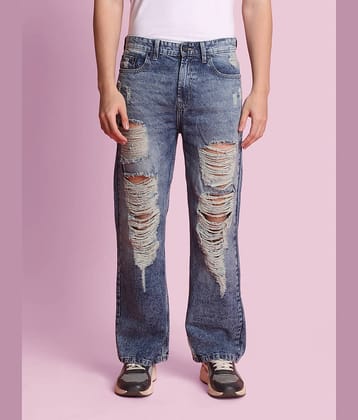 Bene Kleed Relaxed Distressed Men's Jeans - Blue ( Pack of 1 )