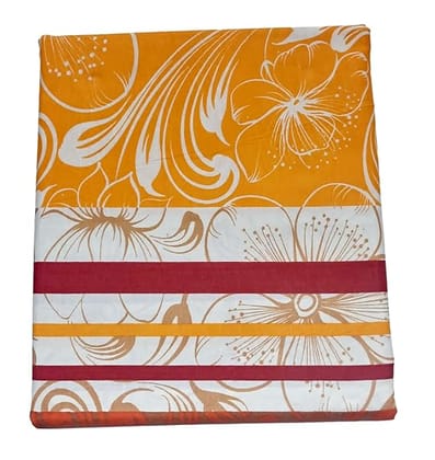 Koko Soft Cotton Floral Printed Bedsheet Set - Ultra Soft & Vibrant Yellow Design with 1 Bedsheet & 2 Pillow Cases for Cozy Bedroom Decor