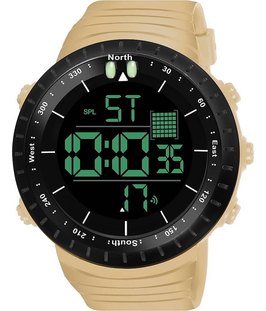Hala Khaki Silicon Digital Men's Watch