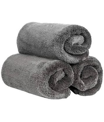 Caronix Grey 600 GSM Microfiber Cloth For Automobile ( Pack of 3 )