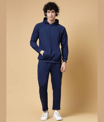 Rigo - Blue Fleece Regular Fit Men's Tracksuit ( Pack of 1 )