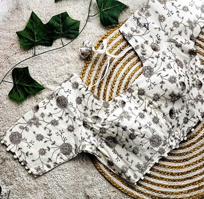 Pure Camric Cotton Dibal-White