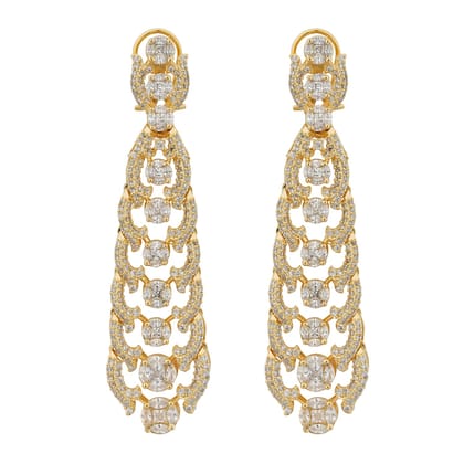 Elara - Cubic Zirconia Chandelier Earrings