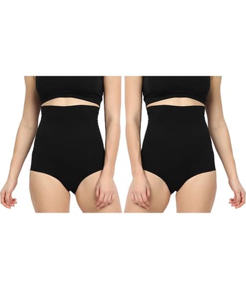 3Mads Pack of 2 Cotton Women's Tummy Tucker ( Black ) SFH047_BK_BK_XXL