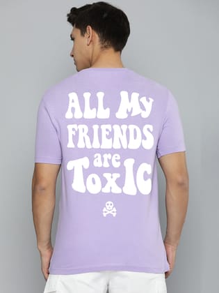 All My Friends Are Toxic Half Sleeve T-Shirt-Lilac / M