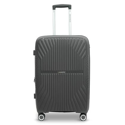 AMERICAN TRAVELLER Tourispro Trolley Bag for Travel Set of 3 |Suitcase for Travel |Leightweight Large Luggage Traveling Bag| Polypropylene(Pp) Bags with Expandable 8 Wheels (20, Charcoal Grey)