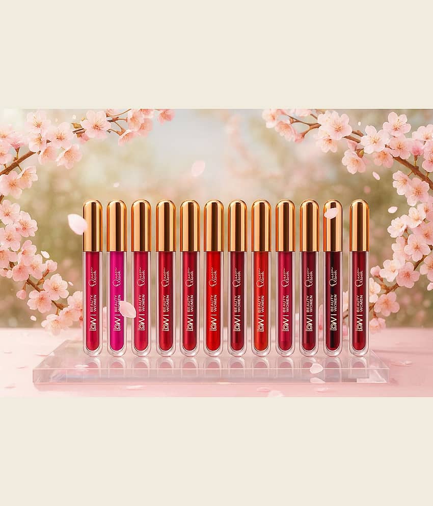 Beauty Women Multi Matte Long Lasting Liquid Lipstick ( Pack of 12 )