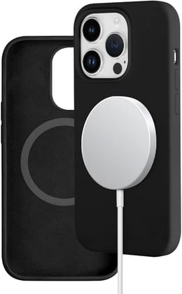 Premium Silicone Case with MagSafe By iSerieshub Compatible For Phone-iPhone 14 Pro / Black