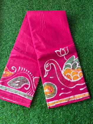 100 count real batik saree