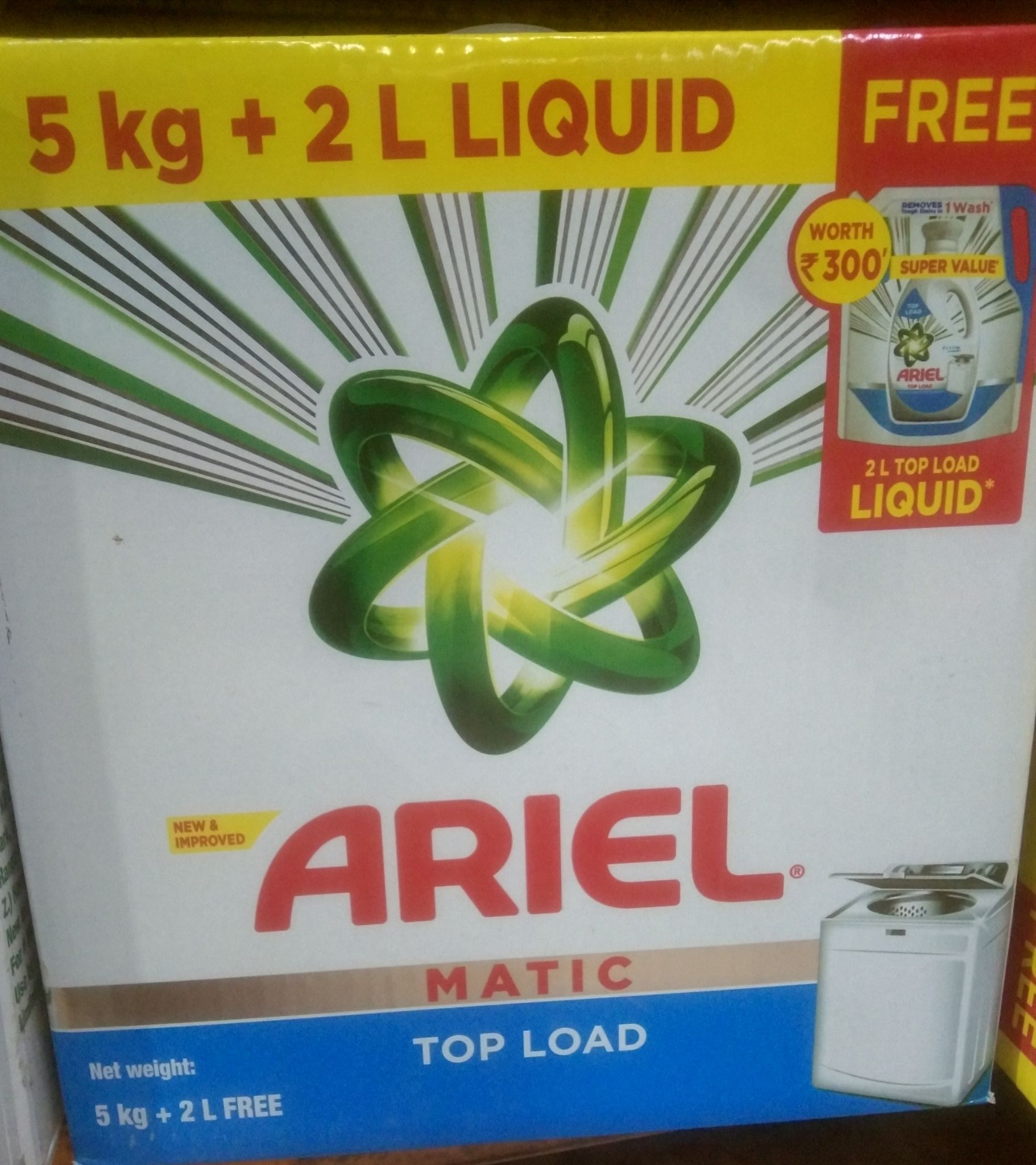 Ariel matic top load 5+2