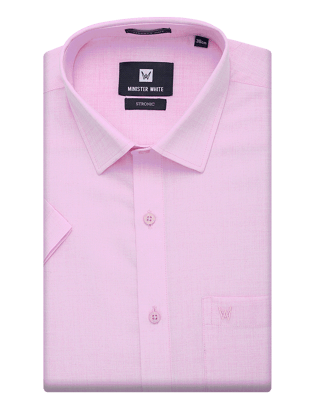 Mens Cotton Regular Fit Pink Colour Shirt Stronic-36 / F/S / Pink