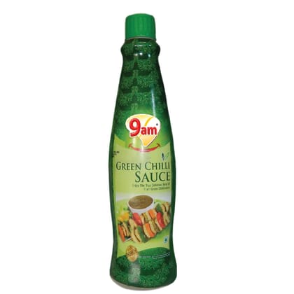 9am Green Chilli Sauce, 650 gm