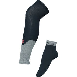 Brimba H2 Black Cotton Knee High Socks For Men Women