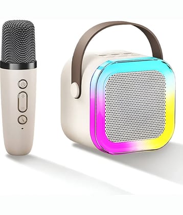 VEhop Karaoke with Mic 10 W Bluetooth Speaker Bluetooth V 5.3 with USB,SD card Slot,Call function Playback Time 8 hrs Assorted