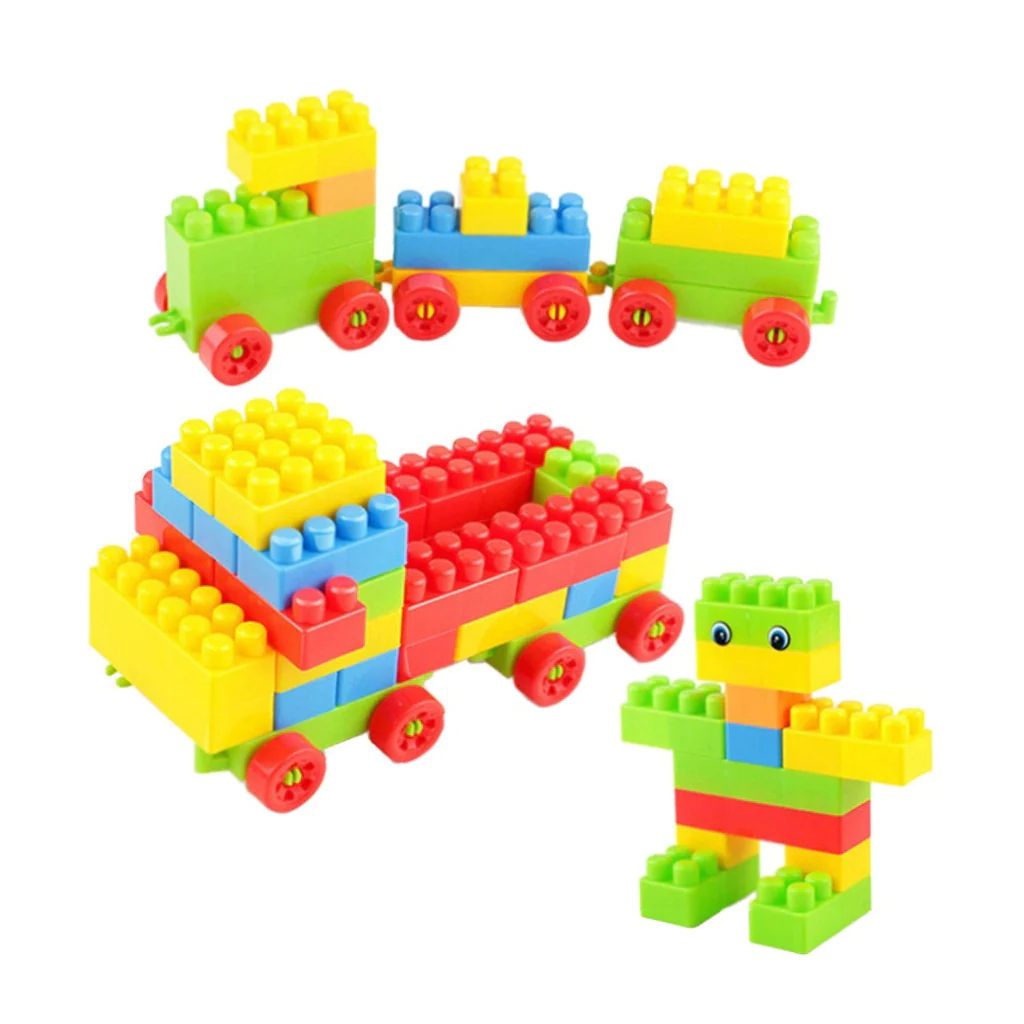 Colorful Building Blocks Set for Kids - 5 in 1 Creative Construction Toys for Toddlers - Includes House, Car, Tank, Christmas Tree, and Rooster - 100 Pieces