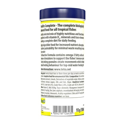 Tetra Bits Fish Food For All Discus & Other Demanding Tropical Fish To Maintain Good Health, Colour & Growth, Bio Active Formula, All Life Stages, Pellet, 93 Grams