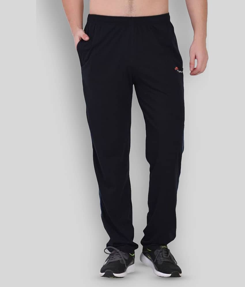 Muffy - Navy Blue Cotton Blend Men's Trackpants ( Pack of 1 )