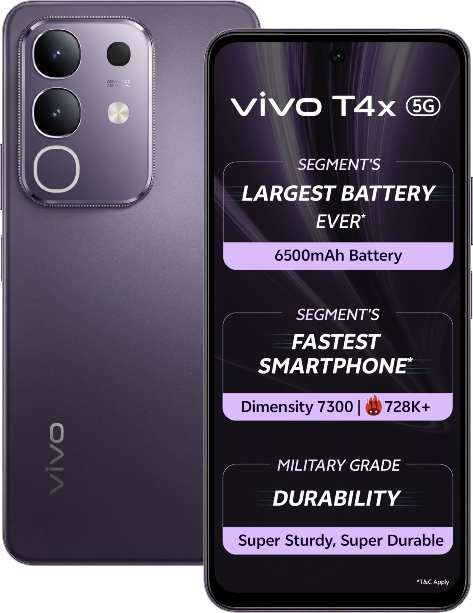 VIVO T4x (Pronto Purple, 8GB, 128GB)