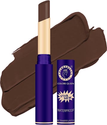 Colors Queen Queen Lips Matte Lipstick Waterproof with Smooth Application Coffee (Shade - 845)