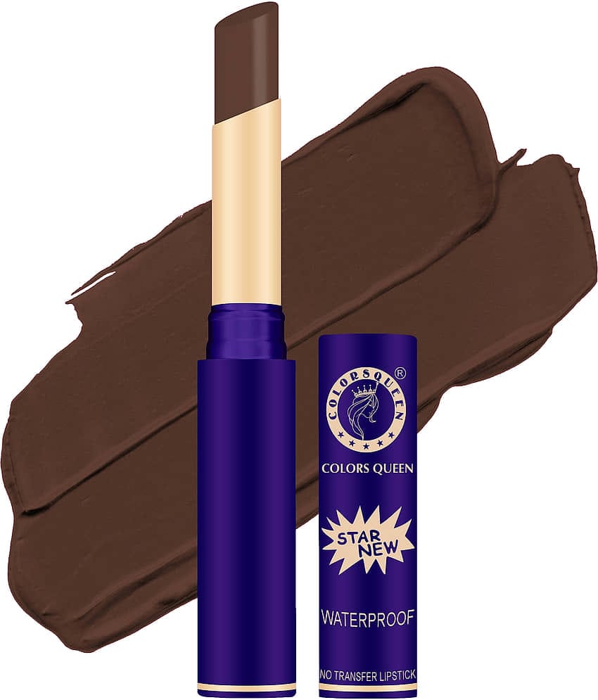 Colors Queen Queen Lips Matte Lipstick Waterproof with Smooth Application Coffee (Shade - 845)