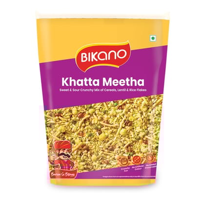 Bikano Khatta Meetha Namkeen | Crunchy & Tasty namkeen | Khatta Meetha mixture, 400gm Pack
