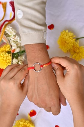 Round Silver Rakhi CHR080
