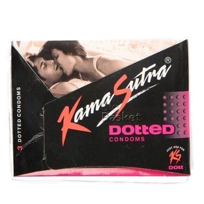 Kamasutra Dotted Condoms, 3 Pcs