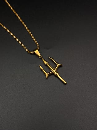 Trishul Necklace-Gold