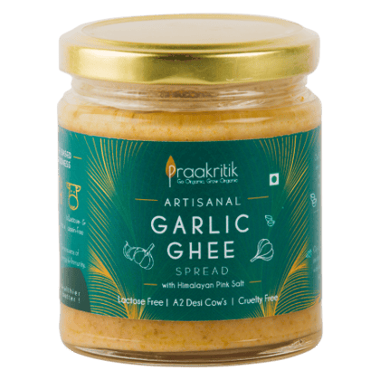 Praakritik Artisanal Garlic Ghee Spread With Himalayan Pink Salt 200g Praakritik Artisanal Garlic Ghee Spread With Himalayan Pink Salt 200g
