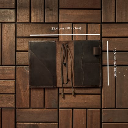 Cola Brown TBC Travellers Journal + Docket | A6-Leather Cover Only