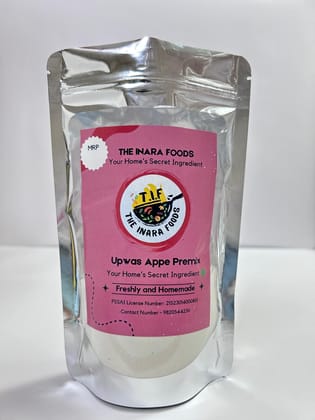 The Inara Foods Upwas Appe Premix Fasting Rice Dumpling Mix Healthy Snack 200g Pack