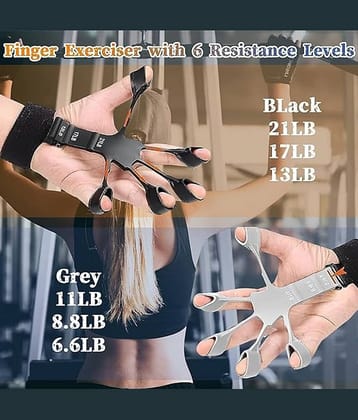 New Grip Strength Trainer, Finger Strengthener, Finger Exerciser & Hand Strengthener, Hand Grips for Strength Training, Hand Strengthening Equipment for Therapy, (Pack of 2)