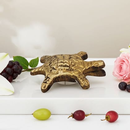 Brass Showpiece Tortoise, Turtle [Kachua] Small Statue, Height : 0.5 Inch (ZMAS184 C)
