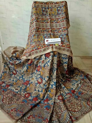 AWESOME LINEN COTTON PRINTED SAREE - 1967