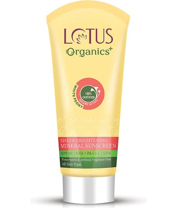 Lotus Organics+ Ultra Matte Mineral Sunscreen , Water & Sweat Resistant , Spf 40 , Pa+++ , 100G