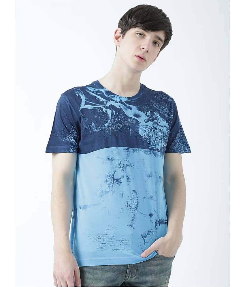 Huetrap Pack of 1 Cotton Regular Fit Men's T-Shirt ( Turquoise )