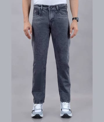 MOUDLIN Slim Fit Self Design Men's Jeans - Dark Grey ( Pack of 1 )