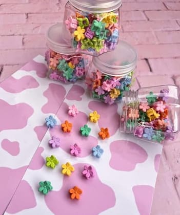 Aliza 50 Pcs Colorful Baby Girls Mini Hair Clips Claw Beats Hair Accessories Barrattes for School Girls Kids Teens Multicolor