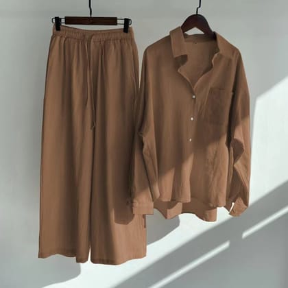 Brown Coord Set – A Perfect Blend of Comfort and Fashion-S