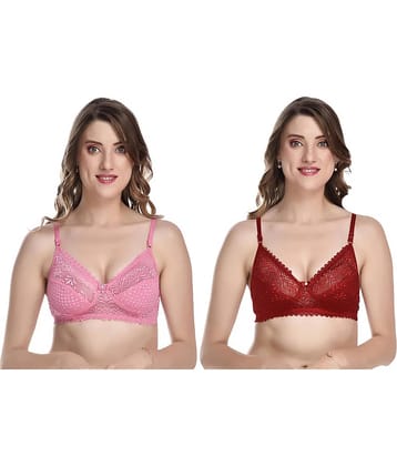 Kiran Enterprises Pack of 2 Net Women's Everyday Bra ( Multicolor )