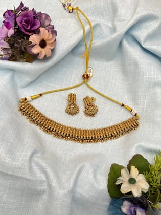 Antique Choker Necklace - Marathi Style 0310