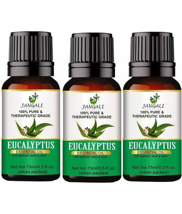 PURE Jangali ORGANICS Eucalyptus Oil PURE & Natural Essential Oil For Skin and Hair Therapy 45ML