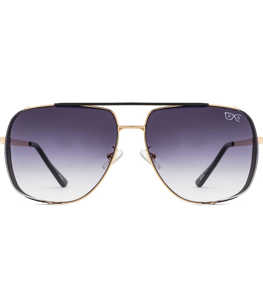 Hexxa Black Oversized Sunglasses ( Pack of 1 )