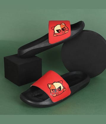 PERY PAO Red Men's Slide Flip Flop